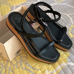 a new day black nova cork platform sandals !! Two size 7, 1 size 5 1/2
